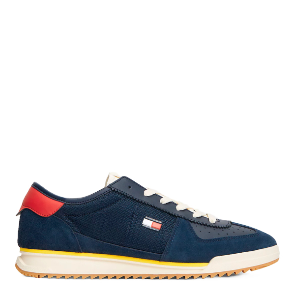 Tommy Hilfiger Baskets rtro en cuir - 41 Bleu marine- Ref 99 €